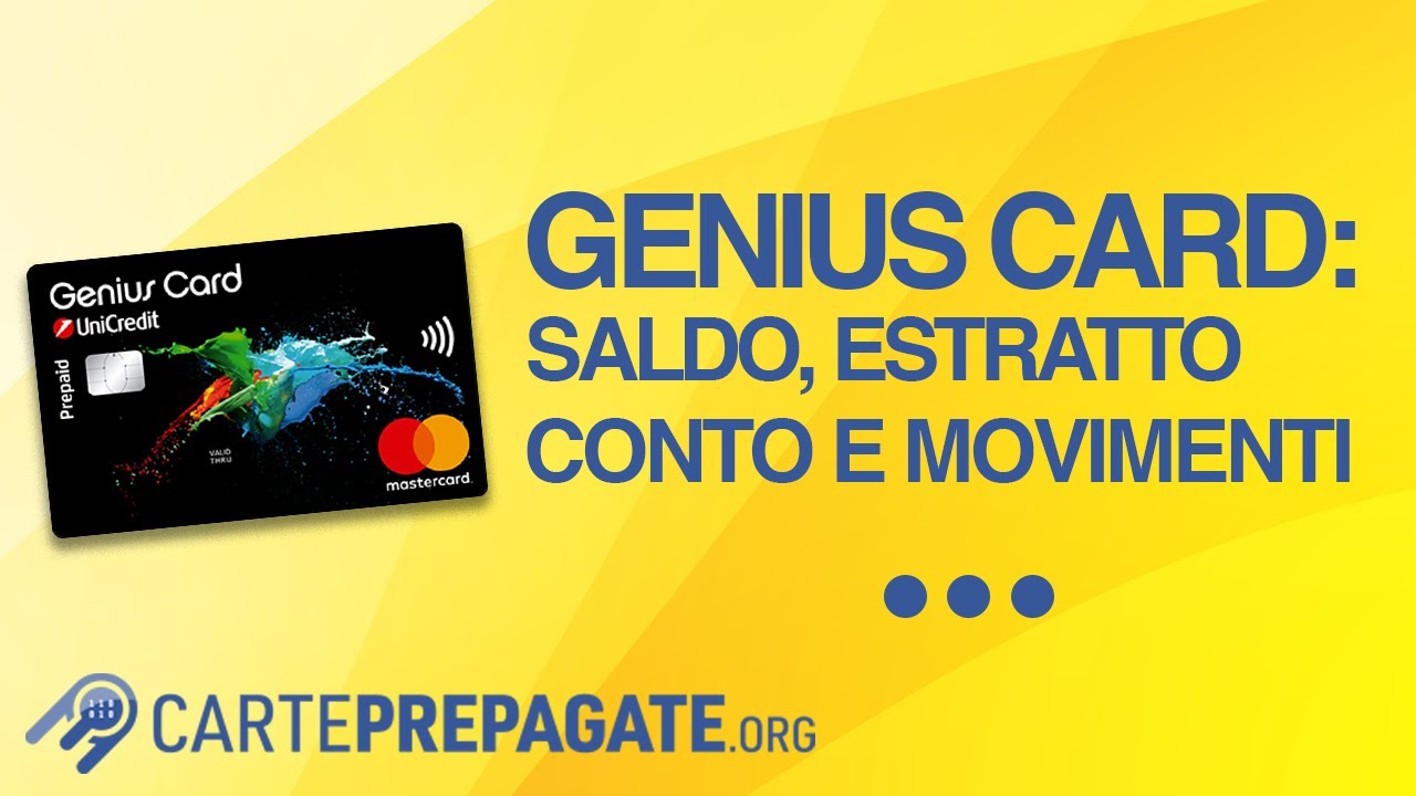 Risparmia e gestisci meglio il tuo denaro con l&#8217;Estratto Conto della Unicredit Genius Card!